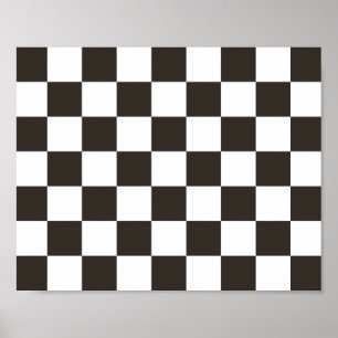 Póster Chequered Flag (Black and White) (Checker Pattern)