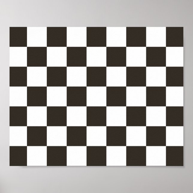 Póster Chequered Flag (Black and White) (Checker Pattern) (Frente)