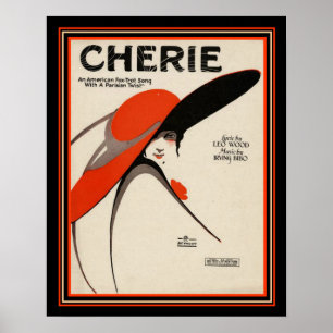 Póster "Cherie" Deco Foxtrot Sheet Music Print 16 x 20