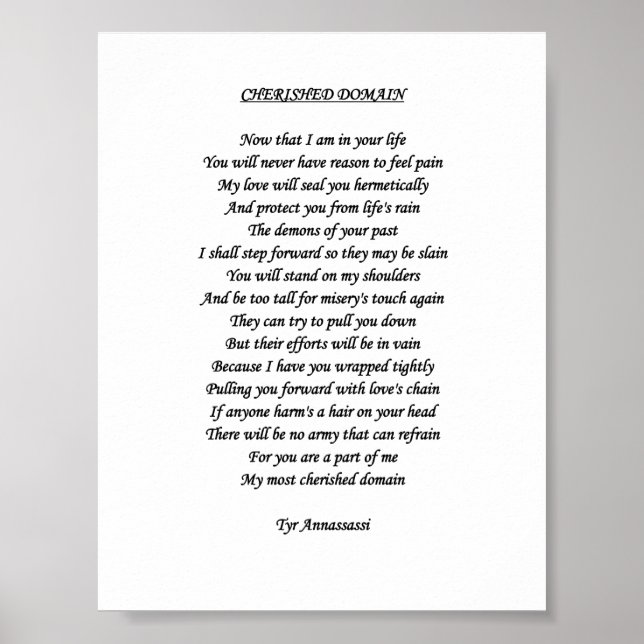 Póster CHERISHED DOMAIN Poster (Frente)