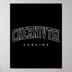 Póster Chernivtsi Ucrania Tendencia Estilo Deportivo Univ
