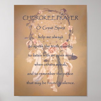 Póster Cherokee Prayer 