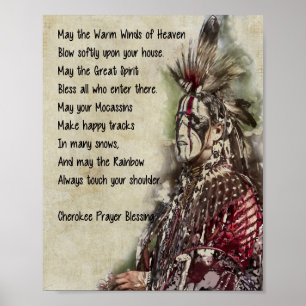 Póster Cherokee Prayer Blessing