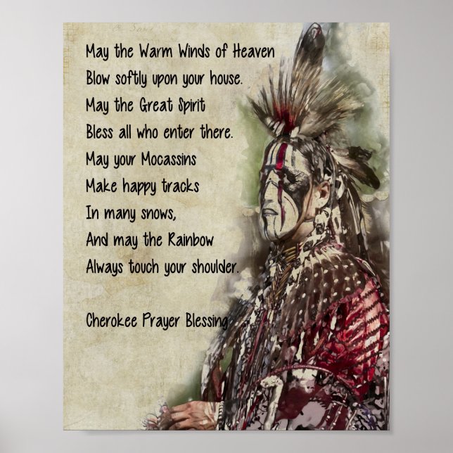 Póster Cherokee Prayer Blessing (Frente)
