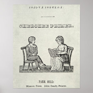 Póster Cherokee Primer, 1845 (grabación)