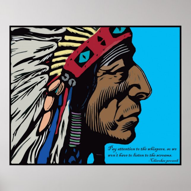 Póster Cherokee Proverb (Frente)