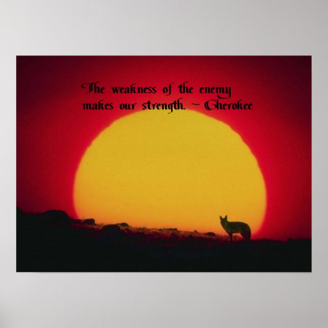 Póster Cherokee Proverb (Frente)