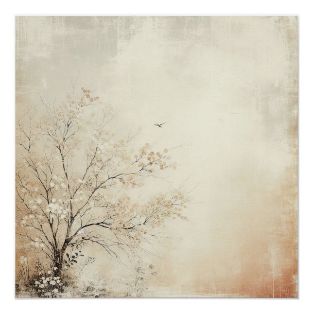 Póster Cherrie Tree Old Photo Graphic Design (Anverso)