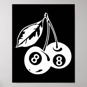 Póster Cherry Billiards - Elegante juego de billar