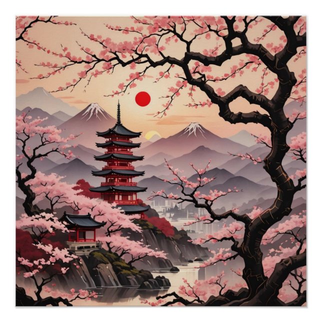 Póster cherry blossom (Anverso)