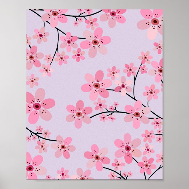 Póster Cherry Blossom 06 Lavender (Frente)