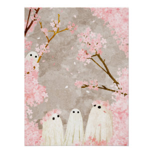 Póster Cherry Blossom Ghosts