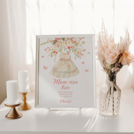 Póster Cherry Blossom Momosa bar Clothesline Baby Shower