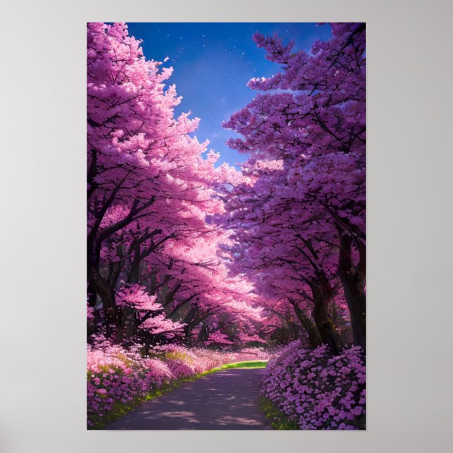 Póster Cherry Blossom Pathway (Frente)