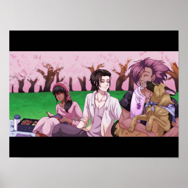 Póster Cherry Blossom Picnic (Frente)