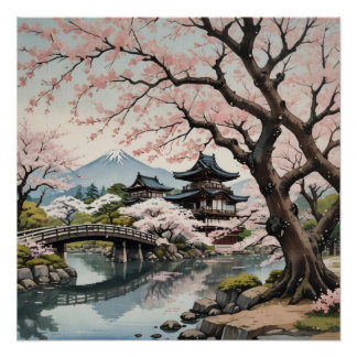 Póster cherry blossoms