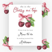 Cherry bow baby ducha Mamá para ser directora