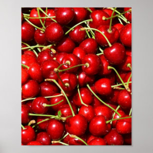 Póster Cherry Cherries Red