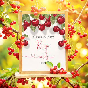 Póster Cherry Deje Su Tarjeta De Receta Aquí