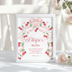 Póster Cherry Diaper raffle Arco rosado Whimsical