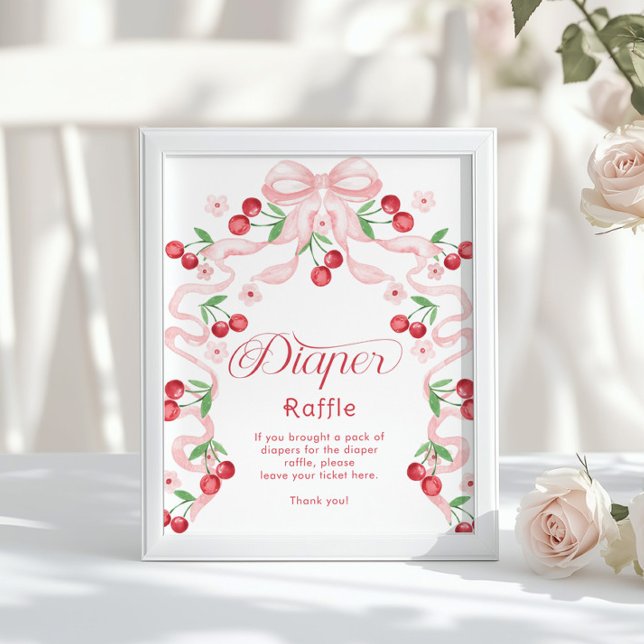 Póster Cherry Diaper raffle Arco rosado Whimsical (Subido por el creador)