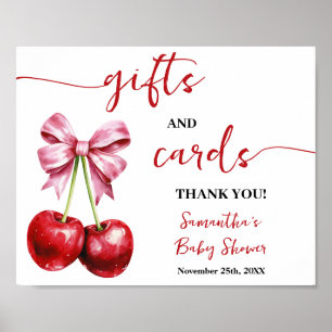Póster Cherry Gift & Cards Pink Coquette Baby Shower