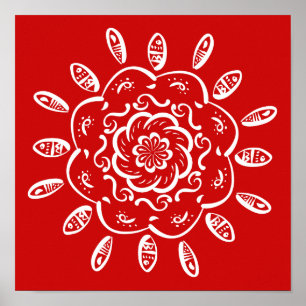 Póster Cherry Mandala