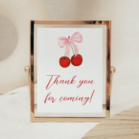 Cherry on Top Baby Shower Gracias por venir