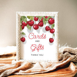 Póster Cherry On Top Cherry Sweet Cards and Gifts Poster