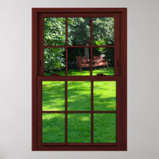 Póster Cherry Wood Picture Backyard View Poster