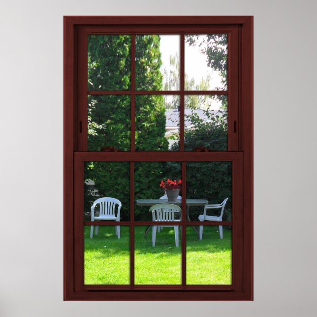 Póster Cherry Wood Picture Backyard View Poster (Frente)