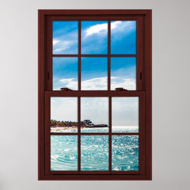 Póster Cherry Wood Picture Caribean View Poster (Frente)