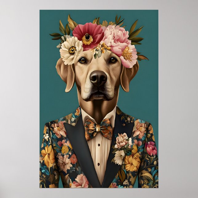 Póster Chesapeake Bay Retriever In Suit Poster (Frente)