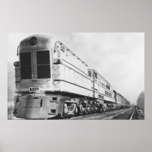 Póster Chesapeake y ferrocarril "500" de Ohio locomotora