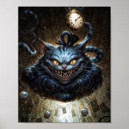 Póster Cheshire Cat Dark Fantasy