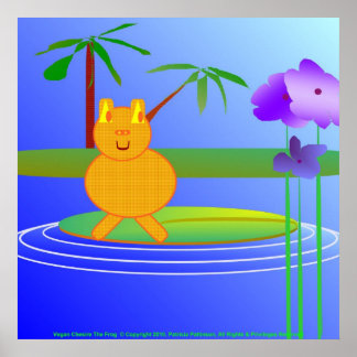Póster Chesire La Rana Se Vegan