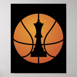 Póster Chess Bysketbyll Regalo Diversión para juego de ta