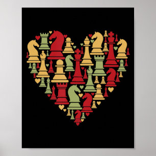 Póster Chess Lover   Realmente Me Encanta Jugar Al Ajedre