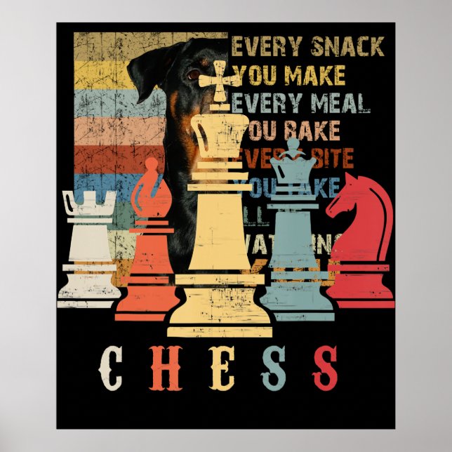 Póster Chess Lover | Regalo de jaque mate de ajedrez (Frente)