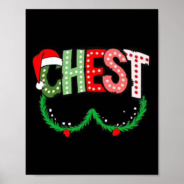 Póster Chest Nuts Matching Chestnuts Funny Christmas Coup (Frente)