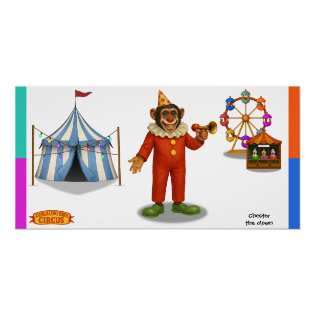 Póster Chester el payaso (Anverso)