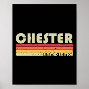Póster Chester Gift Name Personalized Funny Retro Vintage