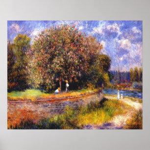 Póster Chestnut Tree Blooming, by Pierre Auguste Renoir