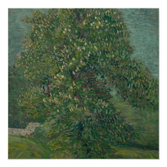 Póster chestnut tree in bloom  (Anverso)