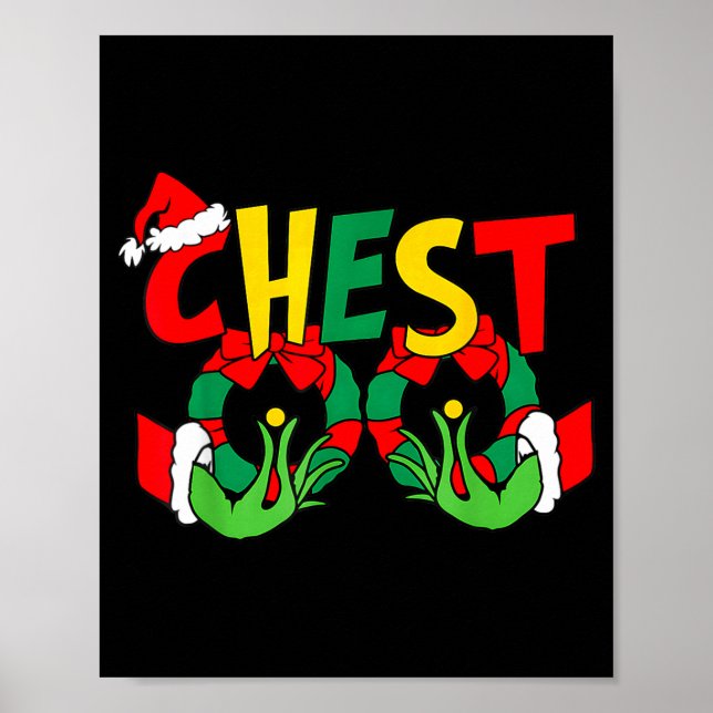 Póster Chestnuts Matching Family Funny Chest Nuts Christm (Frente)
