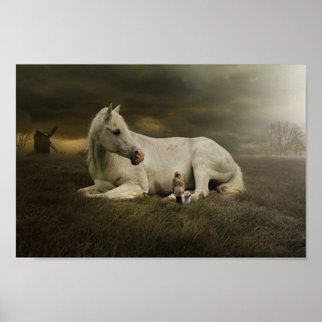 Póster Cheval et enfant (Frente)