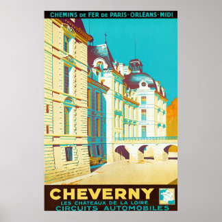 Póster Cheverny ~ Vintage French Travel