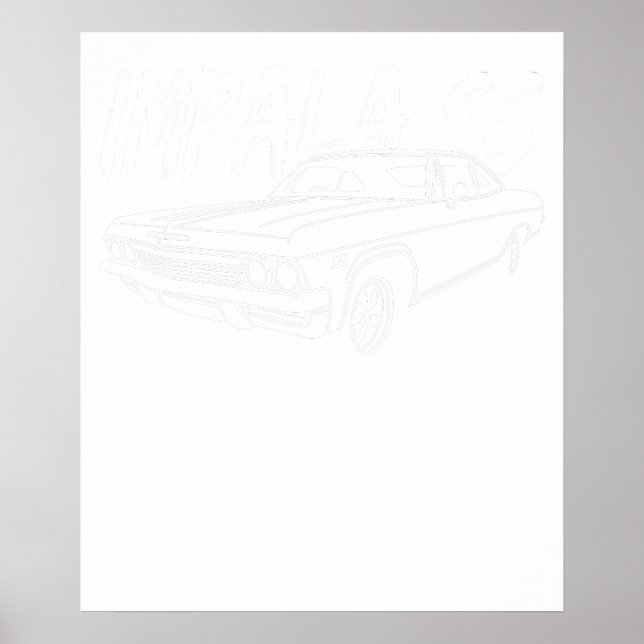 Póster Chevrolet 1965 Impala ss 1 (Frente)