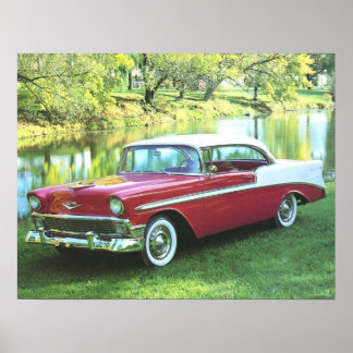 Póster Chevrolet Bel-Air 1956