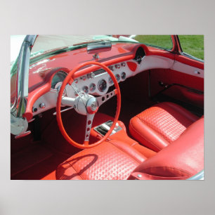 Póster Chevrolet Corvette 1957
